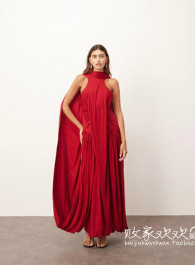 英国代购正品10.06 2025潮流导向 女装新款 设计飘带礼服款连衣裙