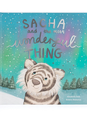 英国代购正品09.06 Jellycat Sacha And The Most 最酷的雪虎图书