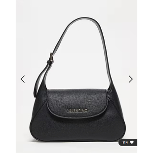 英国代购正品01.06 2026潮流导向 女包新款 搭扣细节黑色单肩包