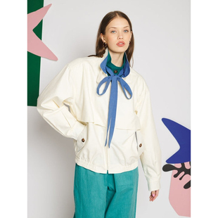 英国代购正品07.25 名品SJ 女装新款 潮牌浅色工装百搭外套