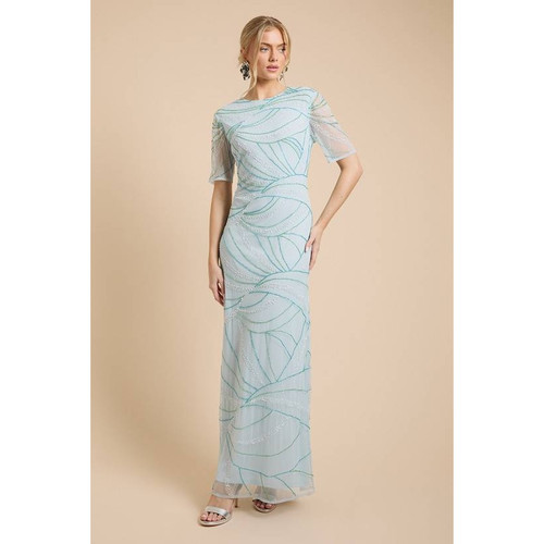 英国代购正品06.14 名品PL 女装新款 时尚设计花长款连衣裙