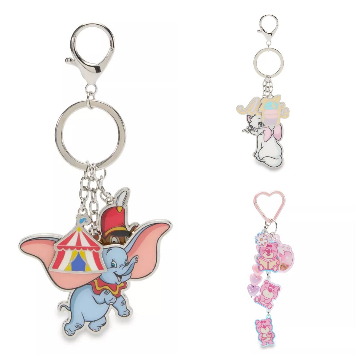 英国代购正品06.14 Disney 迪士尼 Marie Enamel飞象草莓熊钥匙扣