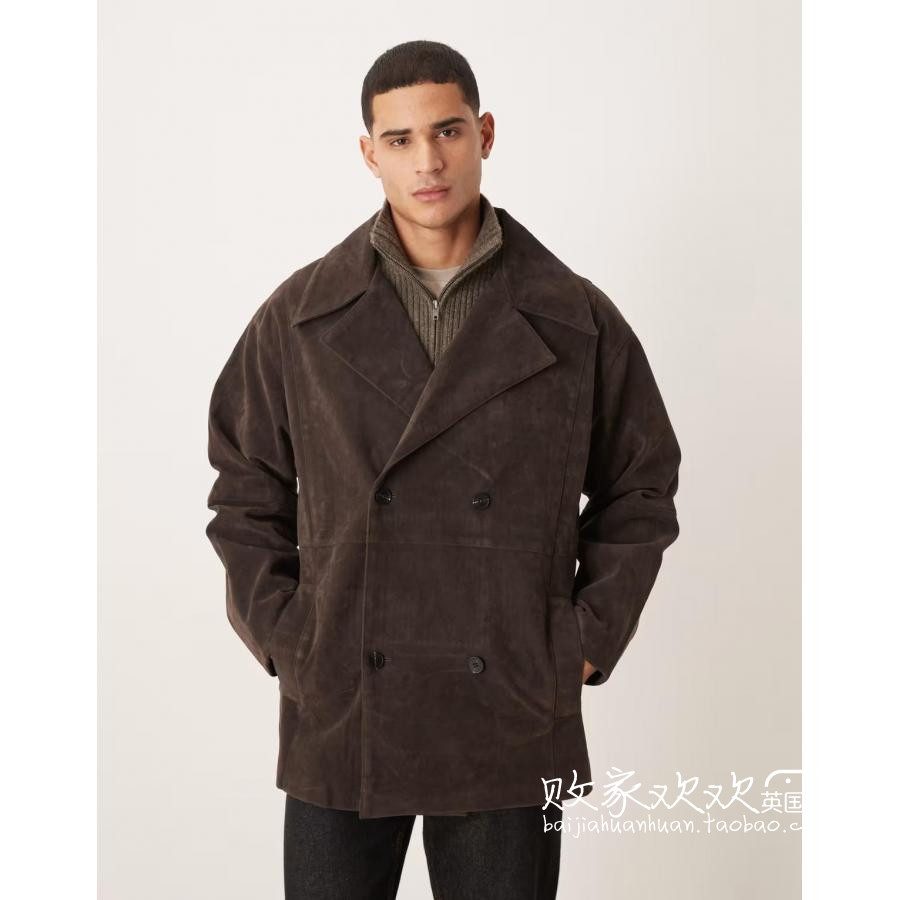 英国代购正品12.09 2025潮流导向 男装新款 翻领双排扣设计外套