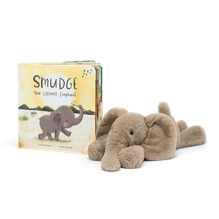 jellycat 01.22 正品 大象玩偶和书 The Littlest Smudge 英国代购