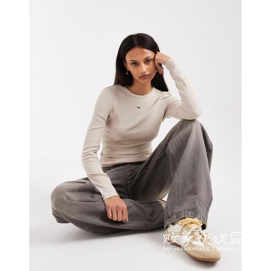 英国代购正品11.22 2025潮流导向 女装新款 标志长袖舒适百搭T恤