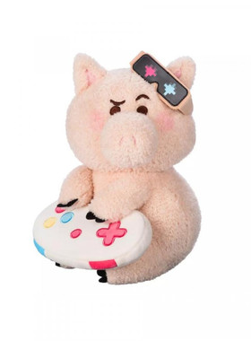 英国代购正品04.10 Disney Hamm Gamer Medium 粉红猪毛绒玩偶