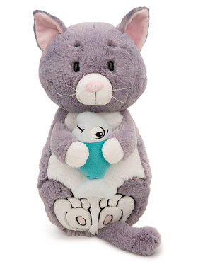 英国代购正品12.26 Homies Grey Cat with Fish 小灰猫吃鱼 抱枕