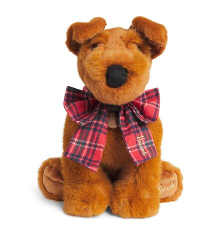 英国代购正品08.21 Harrods Tartan-Bow Terrier 格子呢领梗犬