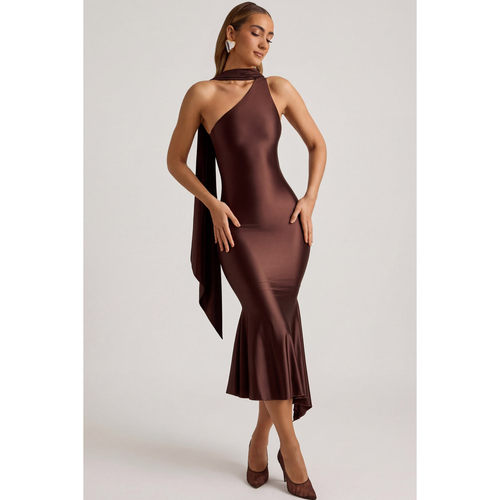 英国代购正品09.09 名品ohpolly 女装 飘带丝滑长款百搭连衣裙
