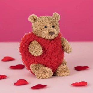 英国代购正品05.01 JELLYCAT Bartholomew Bear情人节爱心巴塞熊
