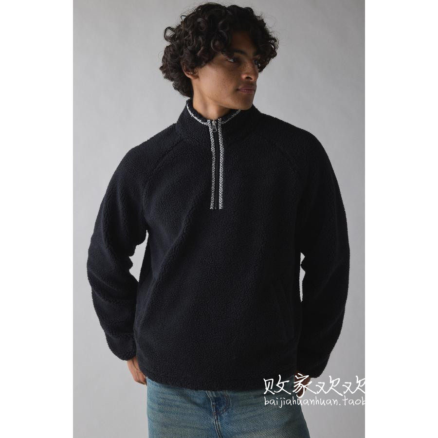 英国代购正品12.06 名品UO 男装新款 潮牌抓绒长袖舒适卫衣