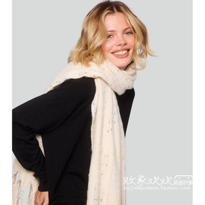 英国代购正品11.02 名品NL 饰品新款 冬季柔软显白流苏保暖围巾