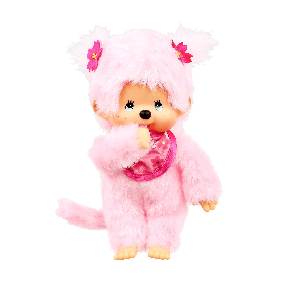 英国代购正品08.20 Monchhichi - Pink Sakura Girl 樱花粉蒙奇奇