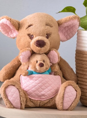 英国代购正品08.08 disney GUND Snuggly迪士尼小熊维尼 坎加和鲁