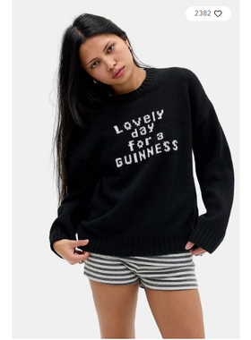 英国代购正品01.14 名品UO 女装新款 休闲字母深色长袖舒适套衫