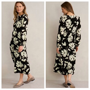 英国代购正品02.02 名品MS 女装新款 时尚印花长款百搭连衣裙