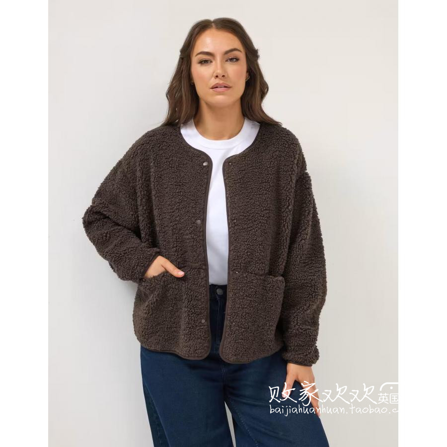 英国代购正品11.27 2025潮流导向 女装新款 休闲抓绒舒适百搭开衫