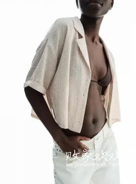 英国代购正品07.03 2025潮流导向 女装新款 翻领短袖舒适百搭衬衫