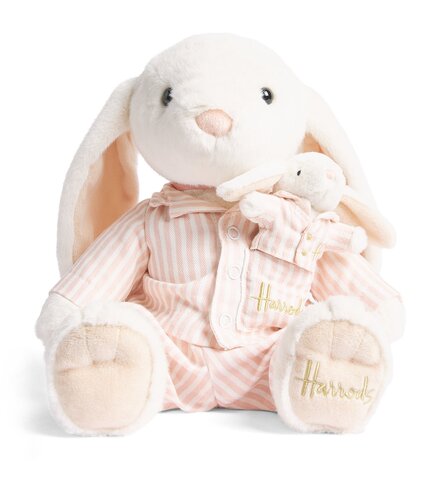 英国代购正品08.21 Harrods Pyjamas Bunny哈罗德条纹睡衣兔 玩偶