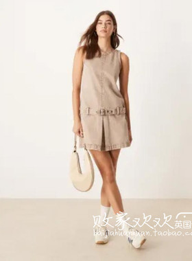 英国代购正品07.03 2025潮流导向 女装新款 时尚系腰带迷人连衣裙