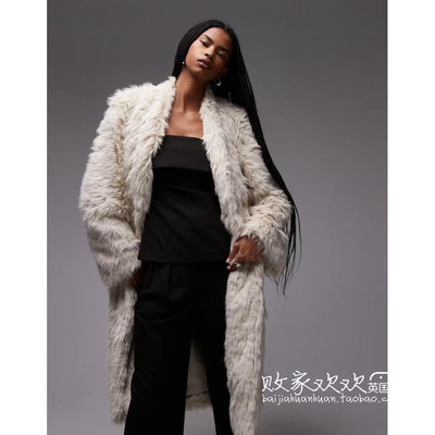 英国代购正品11.02 2025潮流导向 女装新款 冬季皮草风中长款大衣