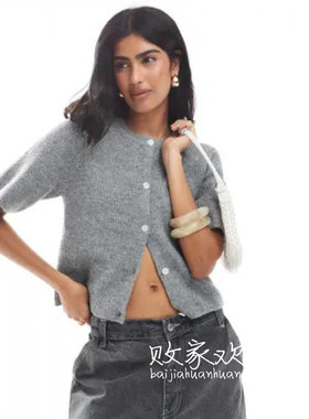 英国代购正品07.03 2025潮流导向 女装新款 休闲针织短袖舒适小衫