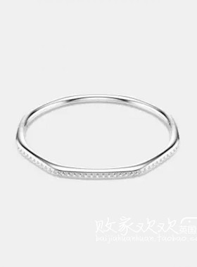 英国代购正品07.04 2025潮流导向 饰品新款 银色闪钻设计手镯