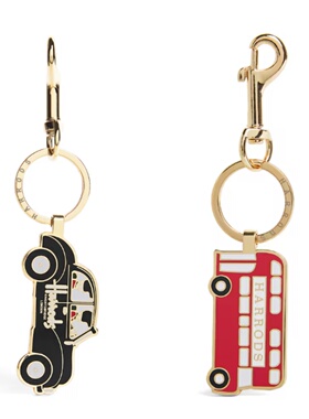 英国代购正品03.09 Harrods London Bus Keyring 金色汽车钥匙扣