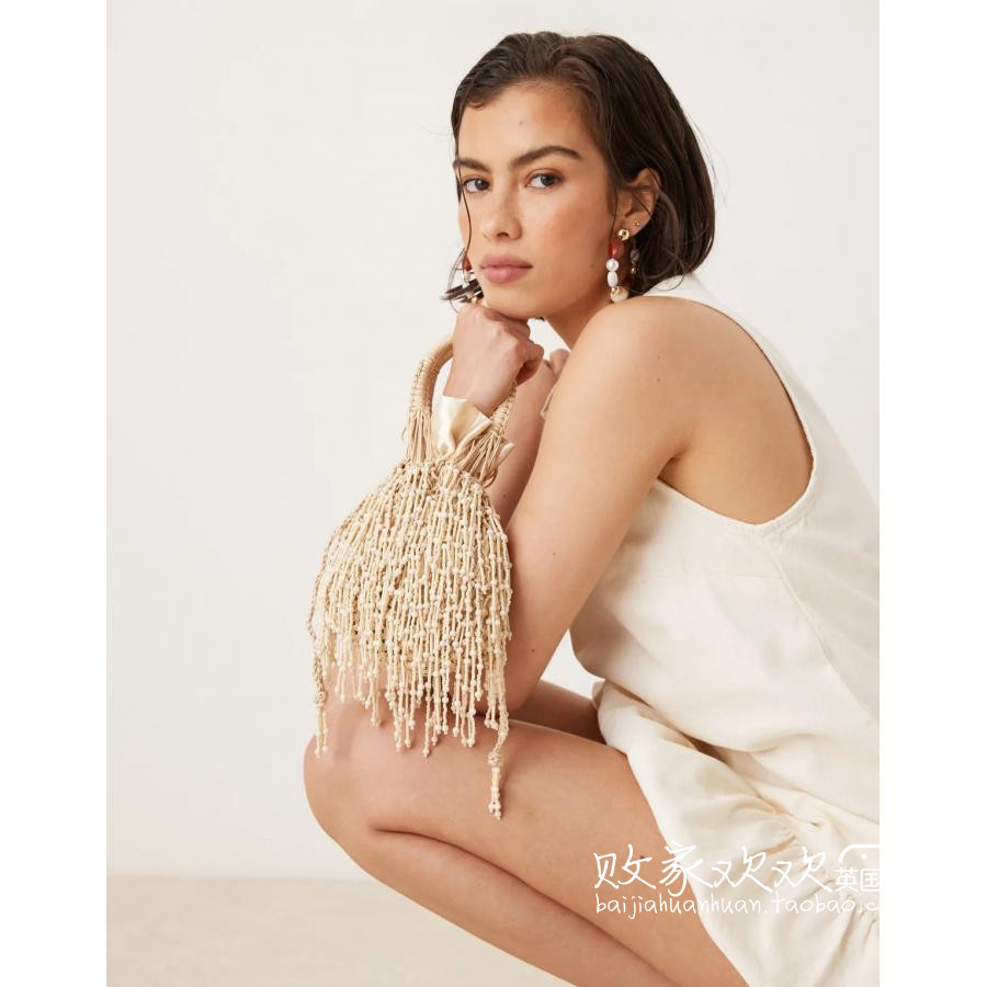 英国代购正品06.16 2025潮流导向 女包新款 设计流苏迷你手提包