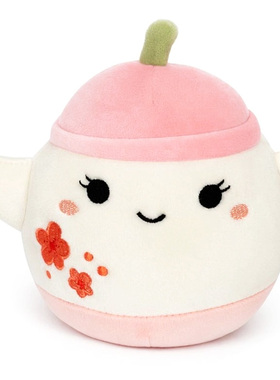 英国代购正品02.22 Squishmallows Thea Teapot 趣味茶壶毛绒玩偶