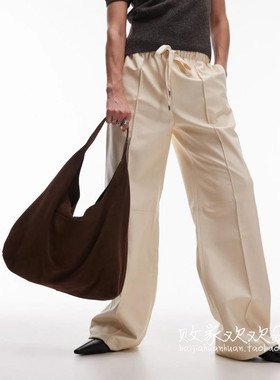 英国代购正品02.15 2025潮流导向 女包新款 黑色大容量百搭单肩包