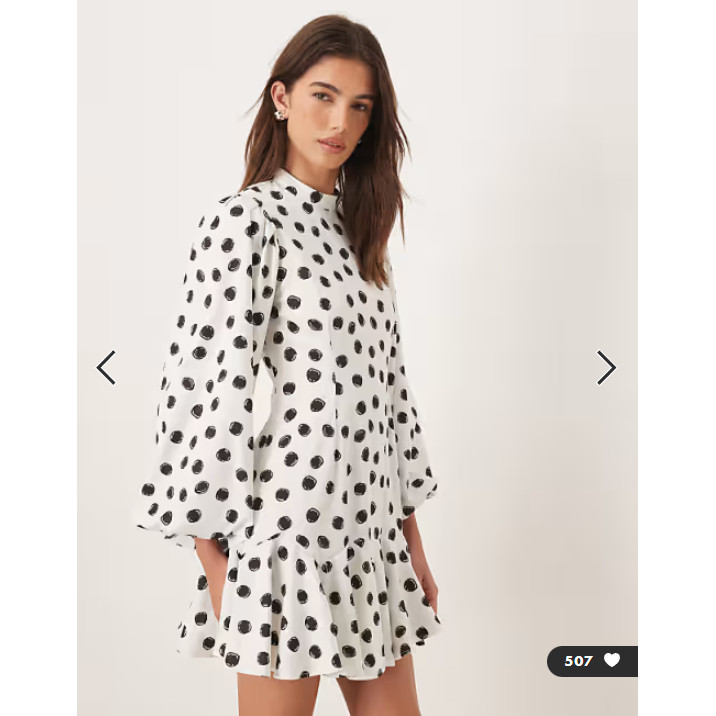 英国代购正品01.12 2026潮流导向 女装新款 黑色斑点迷人连衣裙,女装/女士精品,连衣裙,淘宝优惠券,粉丝福利购,淘宝优惠卷