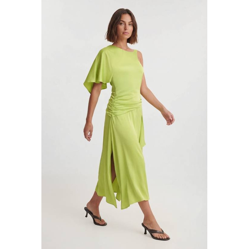 英国代购正品04.20 名品KM 女装新款 时尚单肩设计长款百搭连衣裙