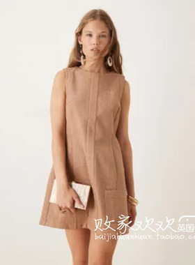 英国代购正品07.07 2025潮流导向 女装新款 时尚无袖迷人连衣裙