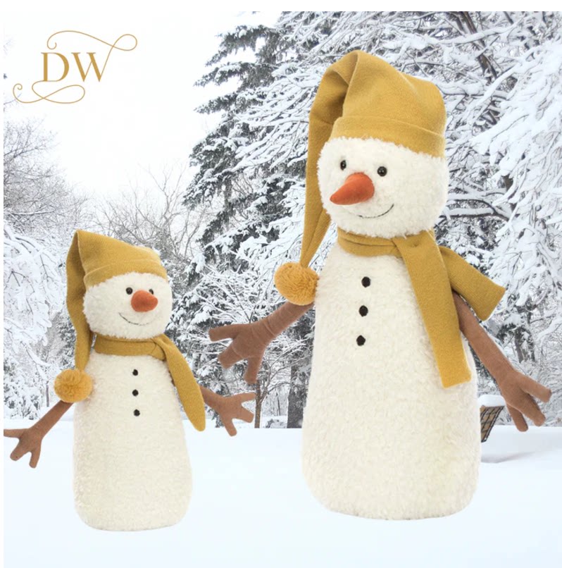 27 jellycat lenny snowman 黄帽子莱尼雪人玩偶