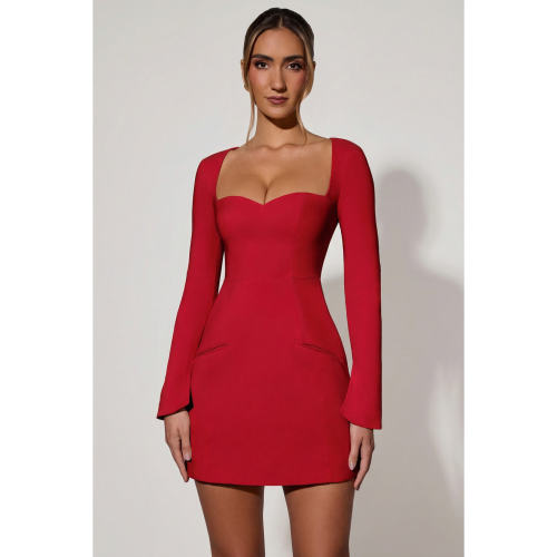 英国代购正品09.09 名品ohpolly 女装新款 低胸迷人设计款连衣裙