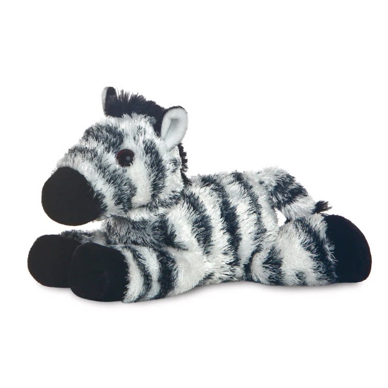 英国代购正品01.25 Mini Flopsies Zany Zebra 斑马毛绒玩偶