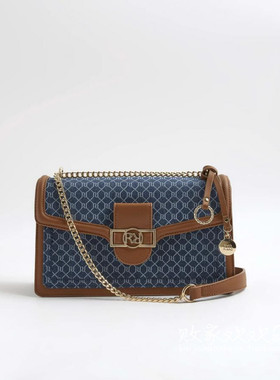 英国代购正品07.14 2025潮流导向 女包新款 翻盖老花设计斜挎包