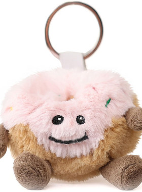 英国代购正品12.31 Warmies Doughnut Keyring 甜甜圈钥匙圈 玩偶