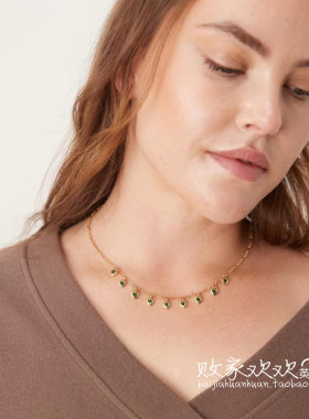 英国代购正品11.28 2025潮流导向 饰品新款 爱心镶嵌设计项链