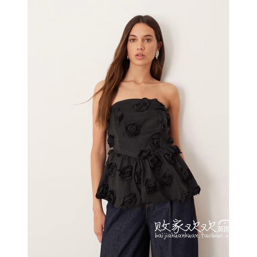英国代购正品10.08 2025潮流导向 女装新款 3D花朵迷人背心