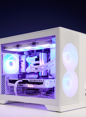 年终特惠白色微星RTX5070魔龙显卡AMD 9700X电竞游戏迷你电脑