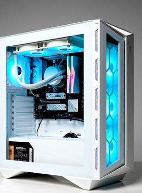 AMD锐龙CPU处理器9600X 9700X 7800X3D台式核显RGB白色电脑主机