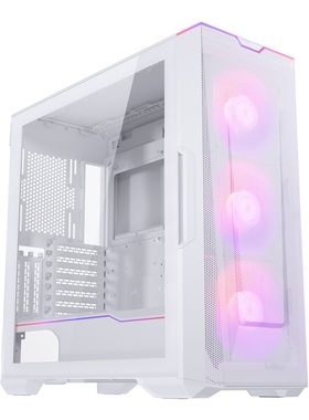 追风者G500A白色含3xARGB风扇台式机电脑机箱支持360水冷显卡竖装