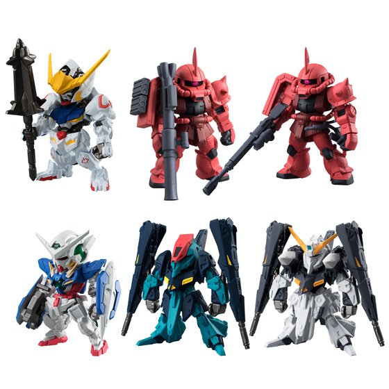 全新万代高达FW GUNDAM CONVERGE#02 巴巴托斯红扎古Exia能天使