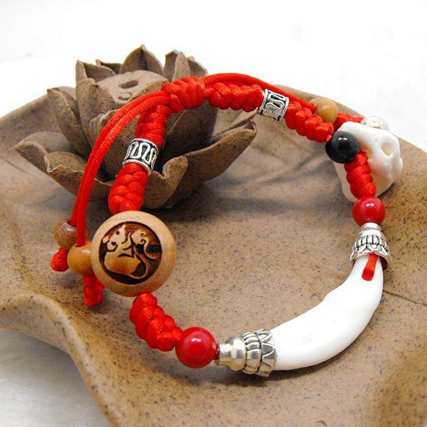儿童女士桃木十二生肖猪惊骨狗牙