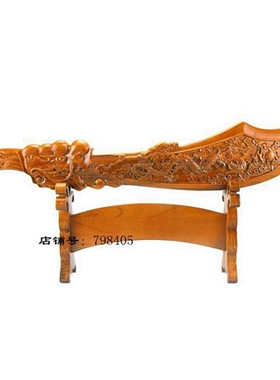 桃木刀摆件单龙戏珠龙头刀礼品