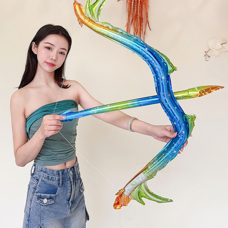 网红热卖弓箭气球61儿童充气球夜市摆摊地推热卖弓箭造型铝膜气球