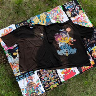 复古动画《邋遢大王》游戏T恤手绘像素短袖