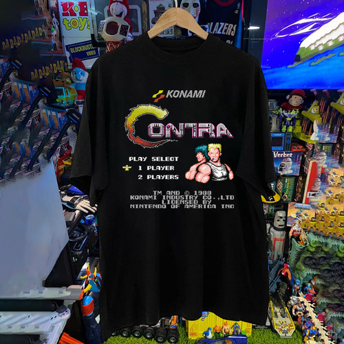 【原创】8BIT 风格 FC魂斗罗一代 复古游戏T恤手绘像素印花创作